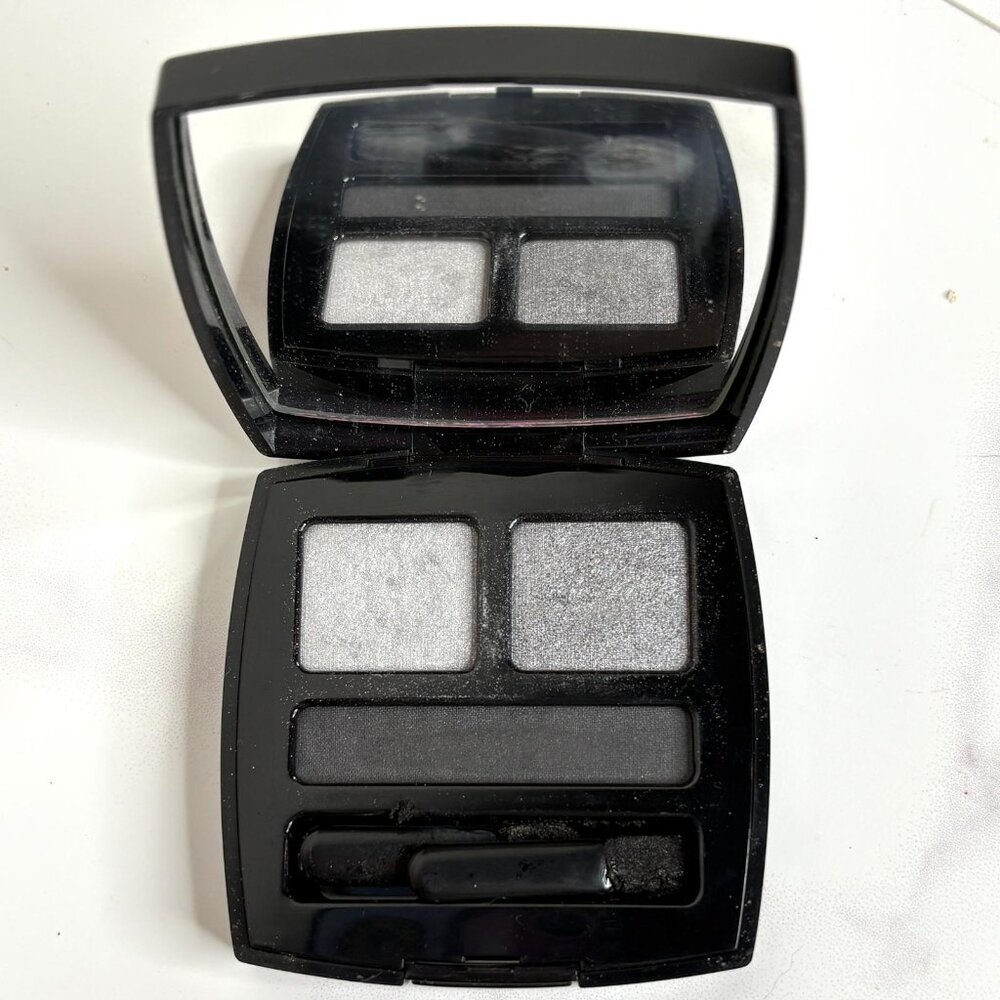 Vintage 2000s Chanel Argents Silver Pewter Granite Eyeshadow Trio Smokey Eye